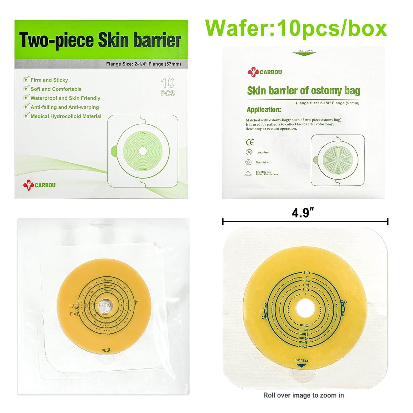 Two-piece skin barrier