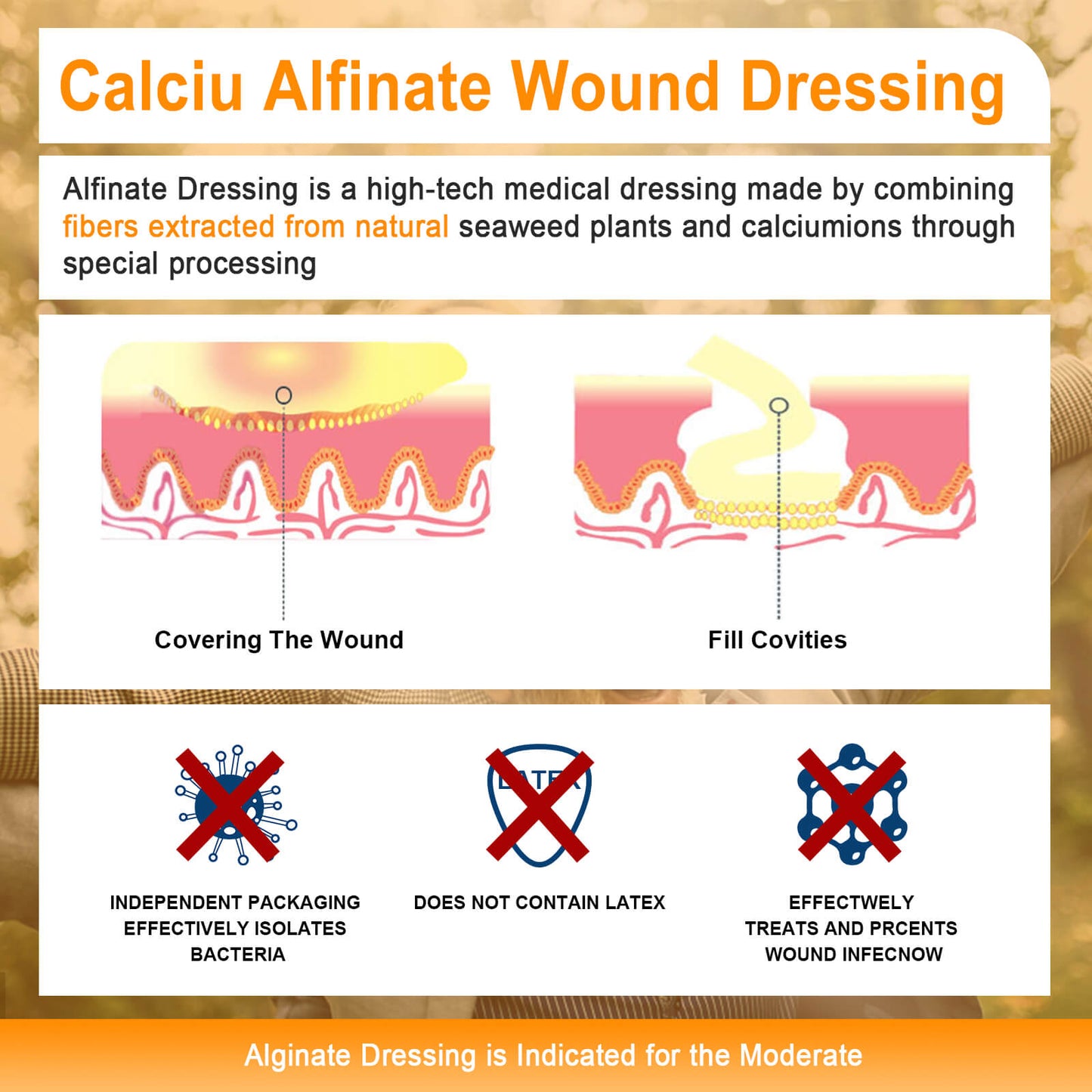 Carbou Silver Calcium Alginate Wound Dressing