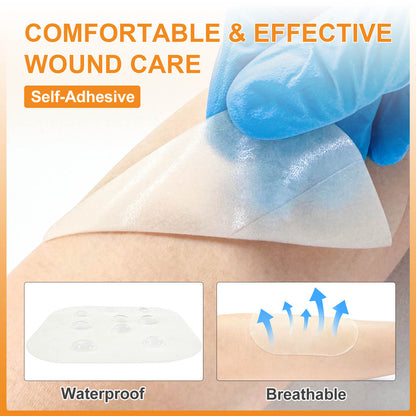Carbou Hydrocolloid Wound Dressing 4"x4", 20 Individual Pack