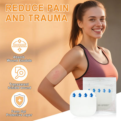 Carbou Hydrocolloid Wound Dressing 4"x4", 20 Individual Pack