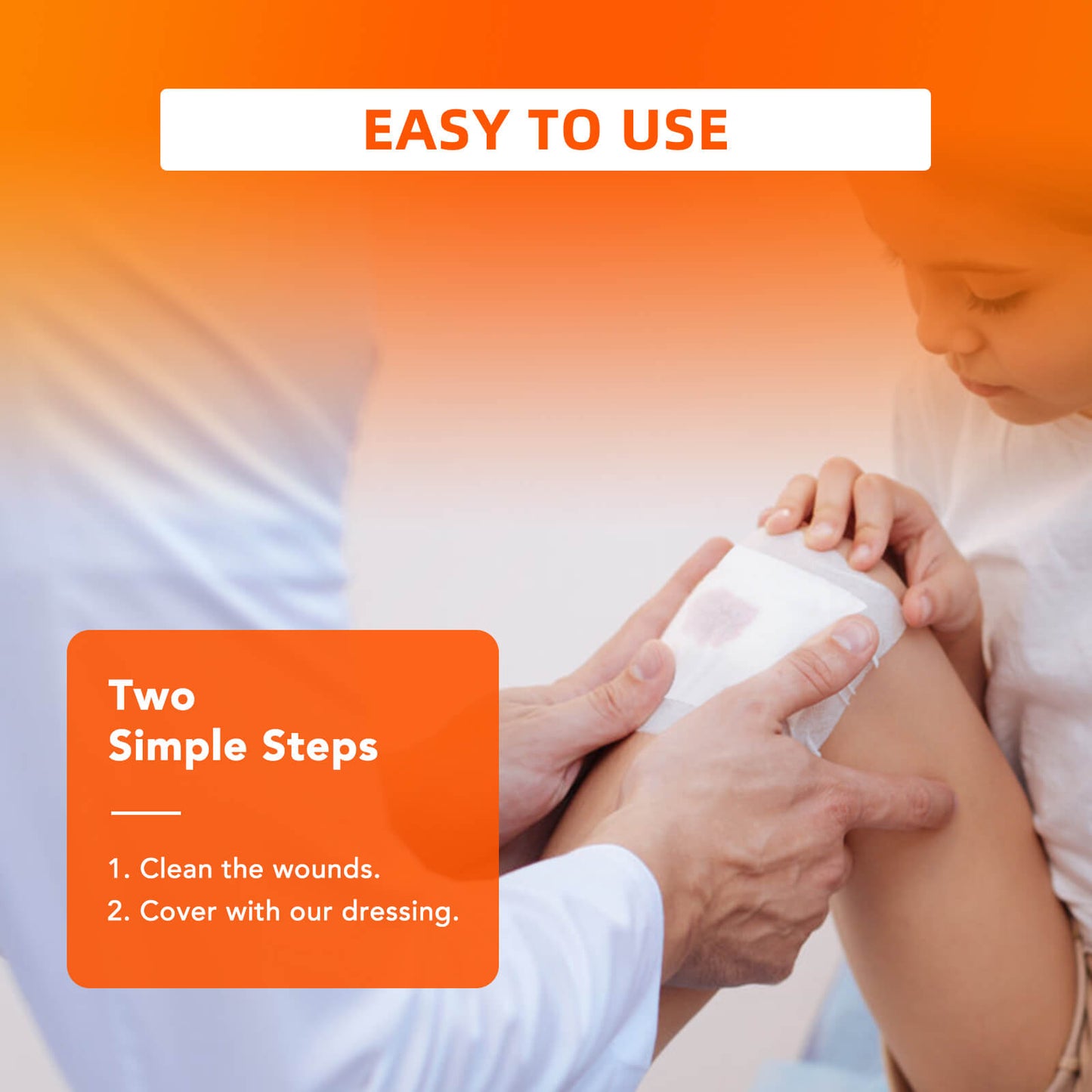 Carbou Island Wound Dressing with Bordered, 4in x 4in