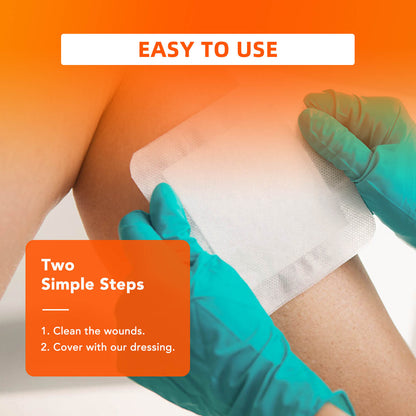 Carbou Island Wound Dressing with Bordered, 6in x 6in