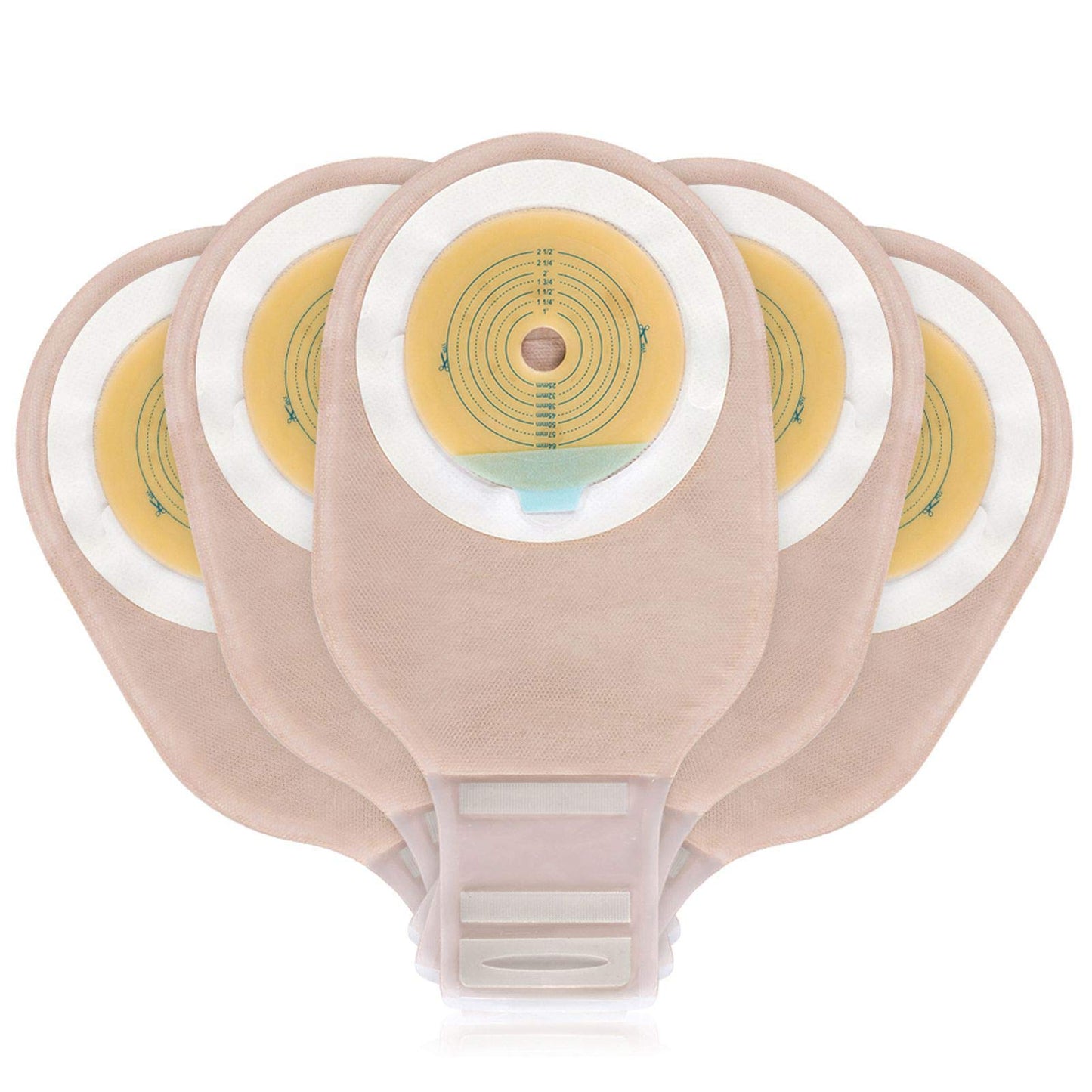 One-piece ostomy bag with Velcro closure and carbon filter by Carbou