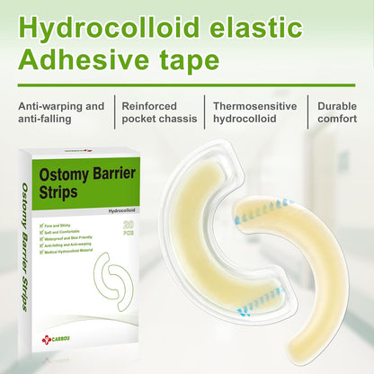 Ostomy barrier strip is anti-warping and anti-falling