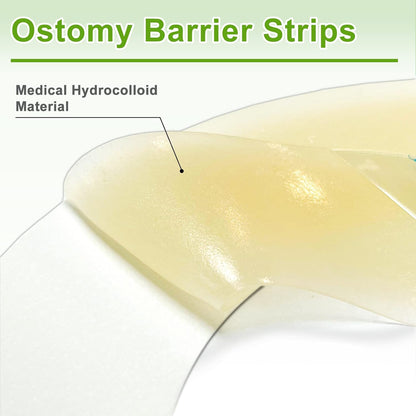Soft medical hydrocolloid material of Carbou ostomy barrier strip