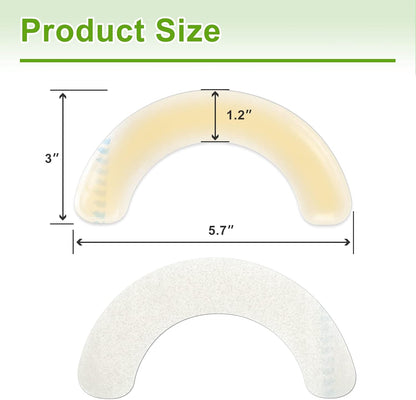 Ostomy barrier strip dimensions and thickness display