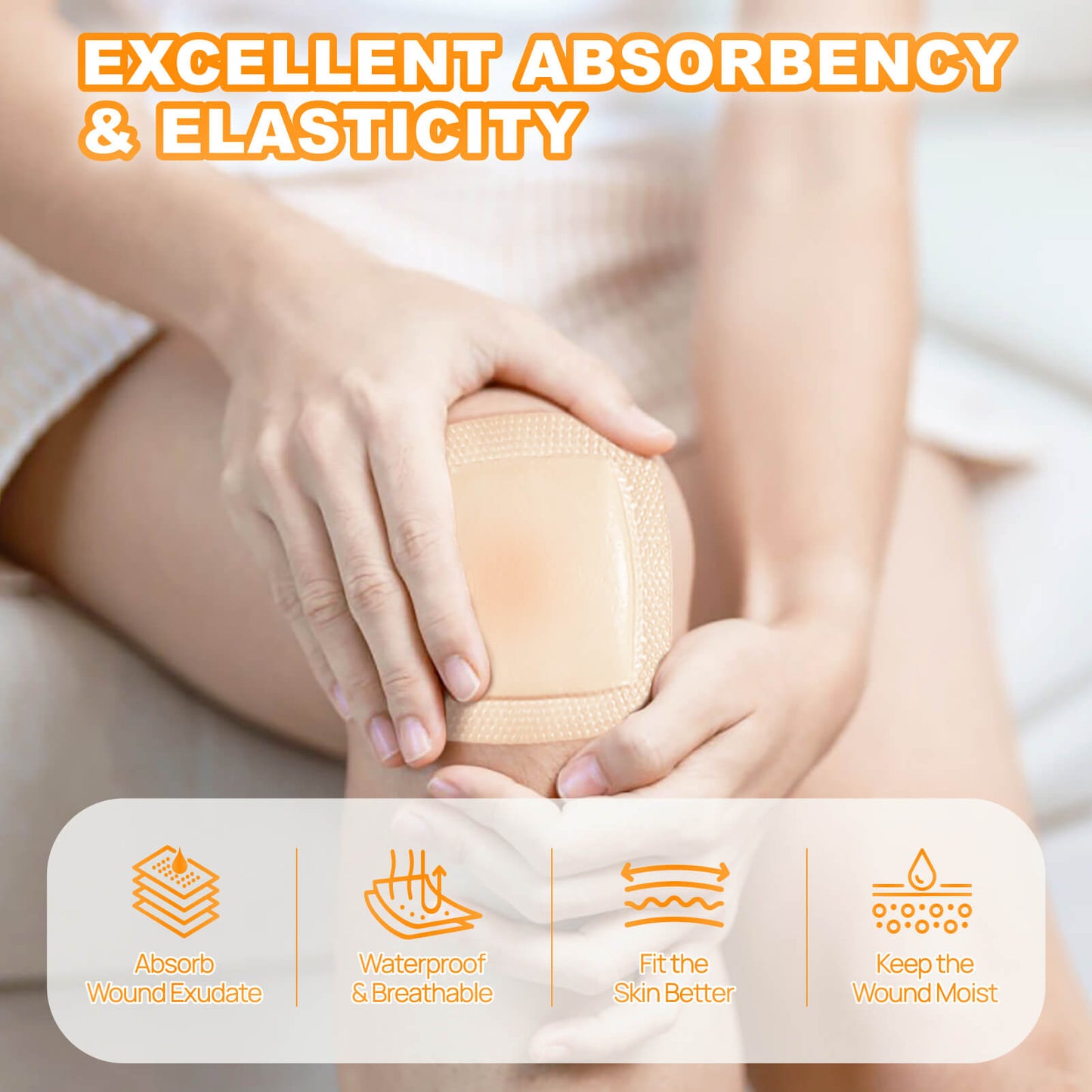 Silicone Super Absorbent Dressing with Excellent Absorbency And Elasticity