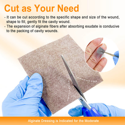 Silver alginate dressing can cut as your need