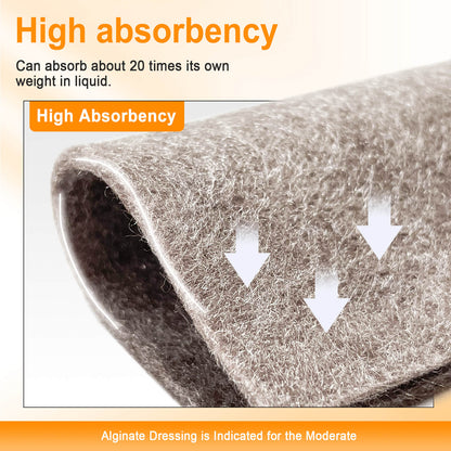 Silver alginate dressing has high absorbency