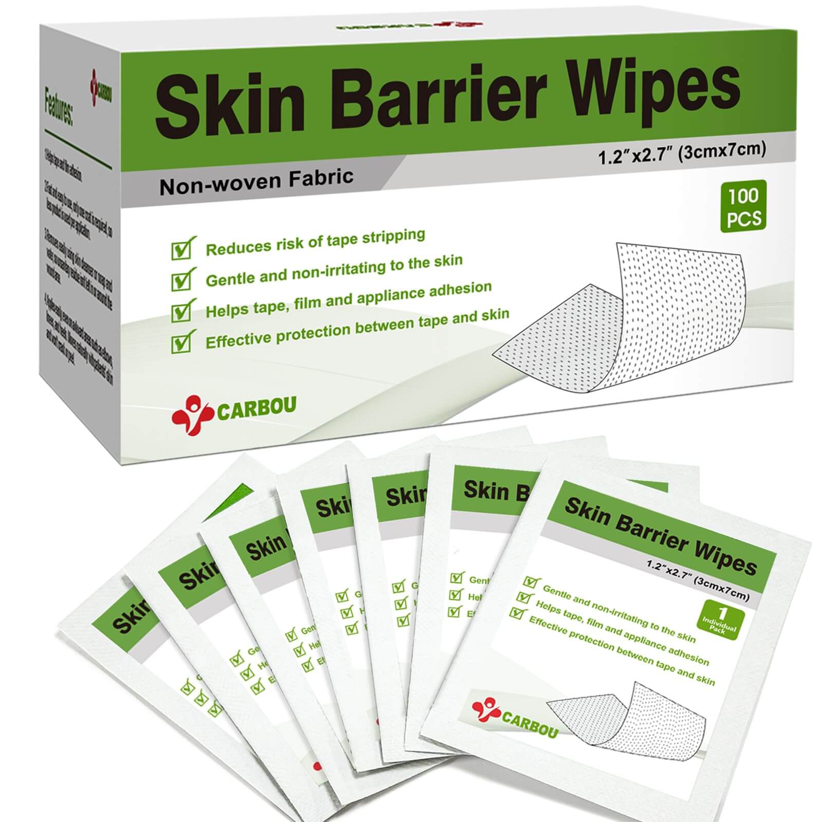 Skin barrier wipes for ostomy care by Carbou