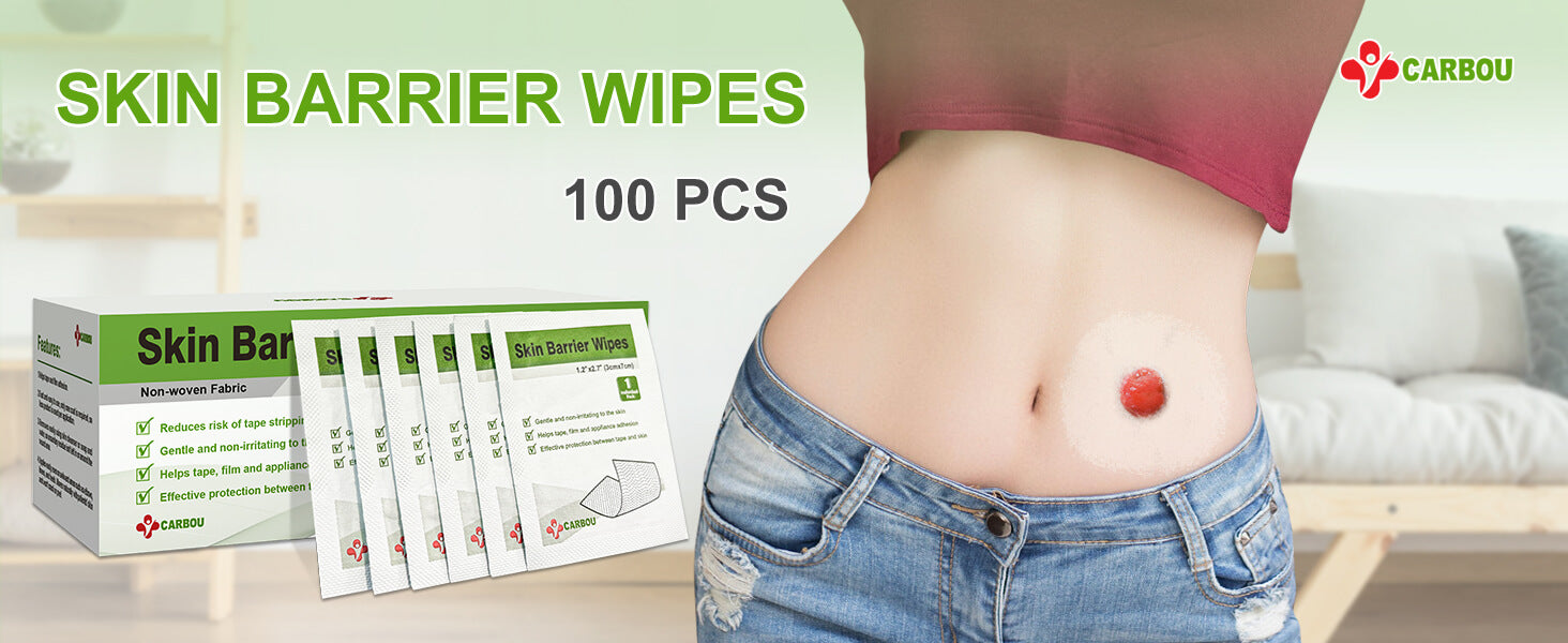 Carbou Skin Prep Protective Wipes create a durable yet gentle protective film between your skin and adhesives.