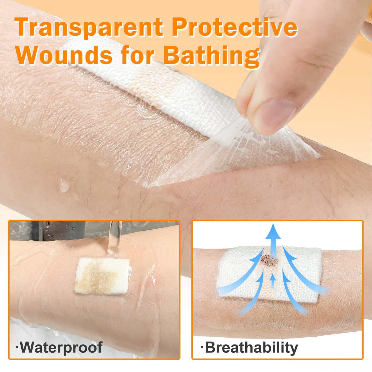 Transparent Film Dressing is an waterproof and breathable protective film