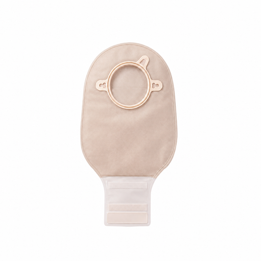 Carbou Two-Piece Ostomy Drainable Bags with Closure 12", Cut-to-Fit(15pcs Bags+6pcs Barrier)