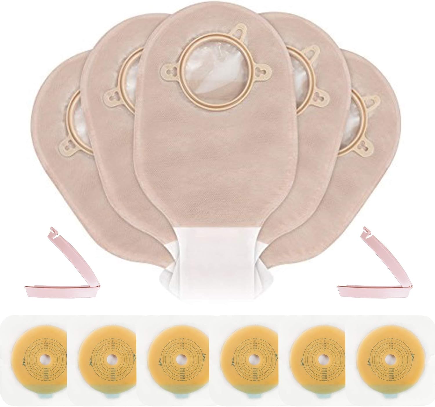 Carbou two-piece ostomy bag with clamp