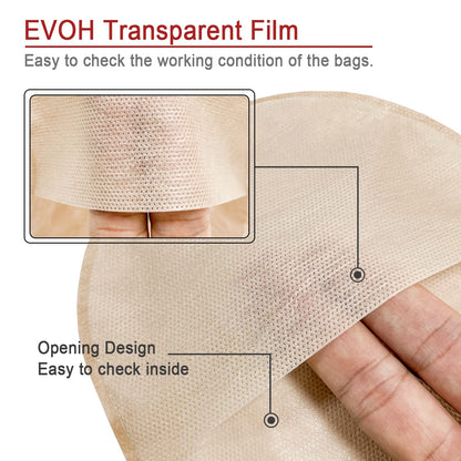 Soft non-woven backing of Carbou urostomy bag for skin comfort