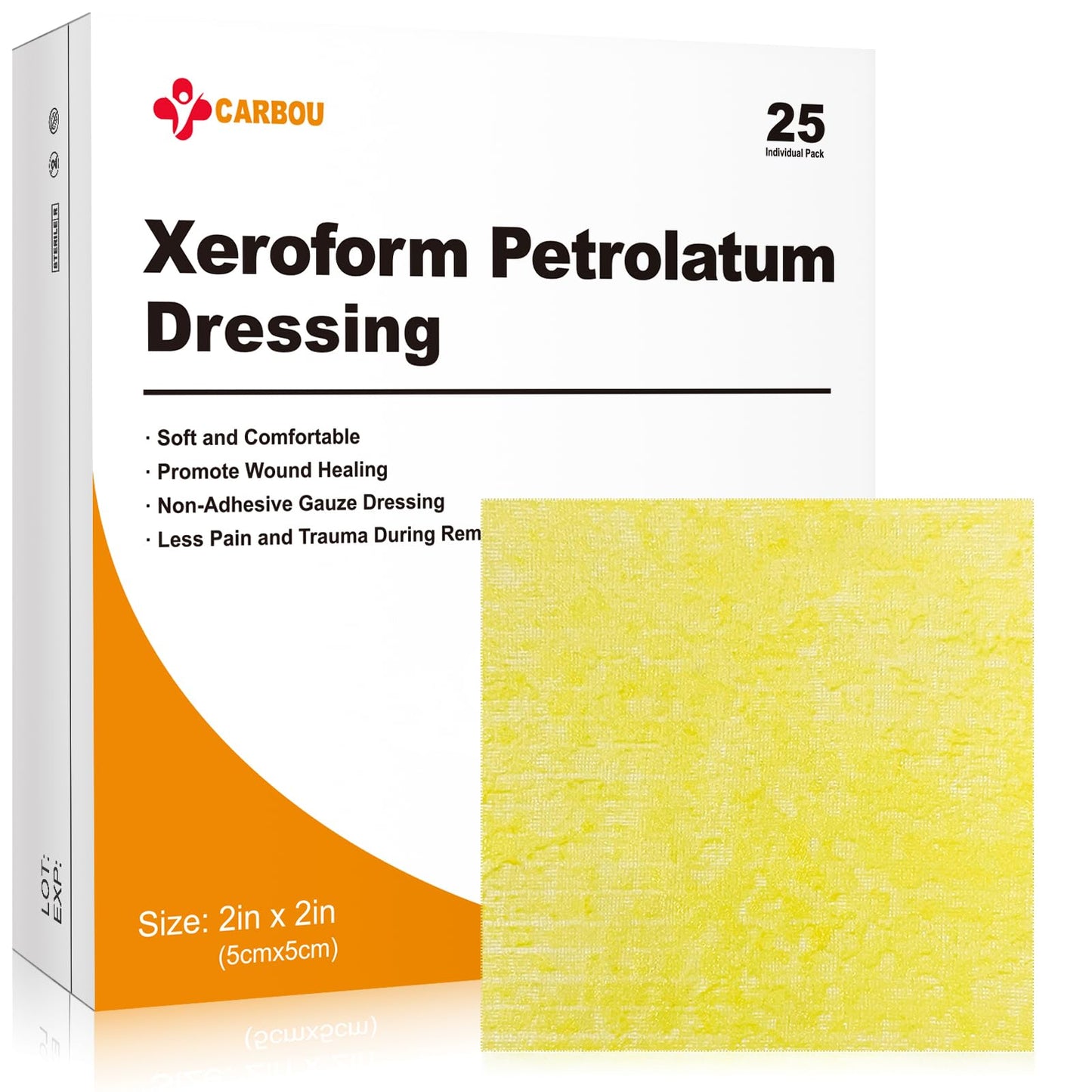 Xeroform Petrolatum Dressing 2" x 2" by Carbou