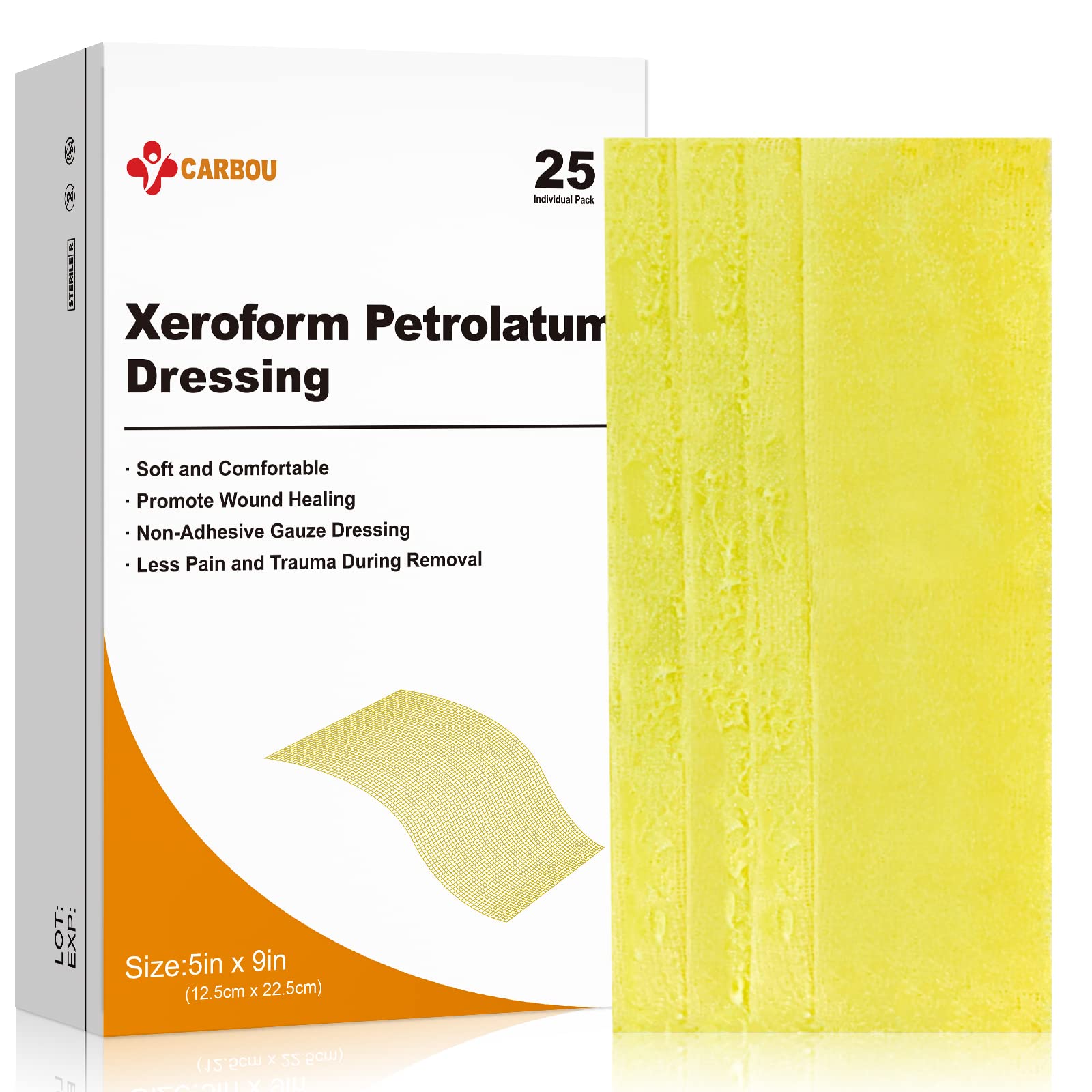 Xeroform Petrolatum Dressing 5" x 9" by Carbou
