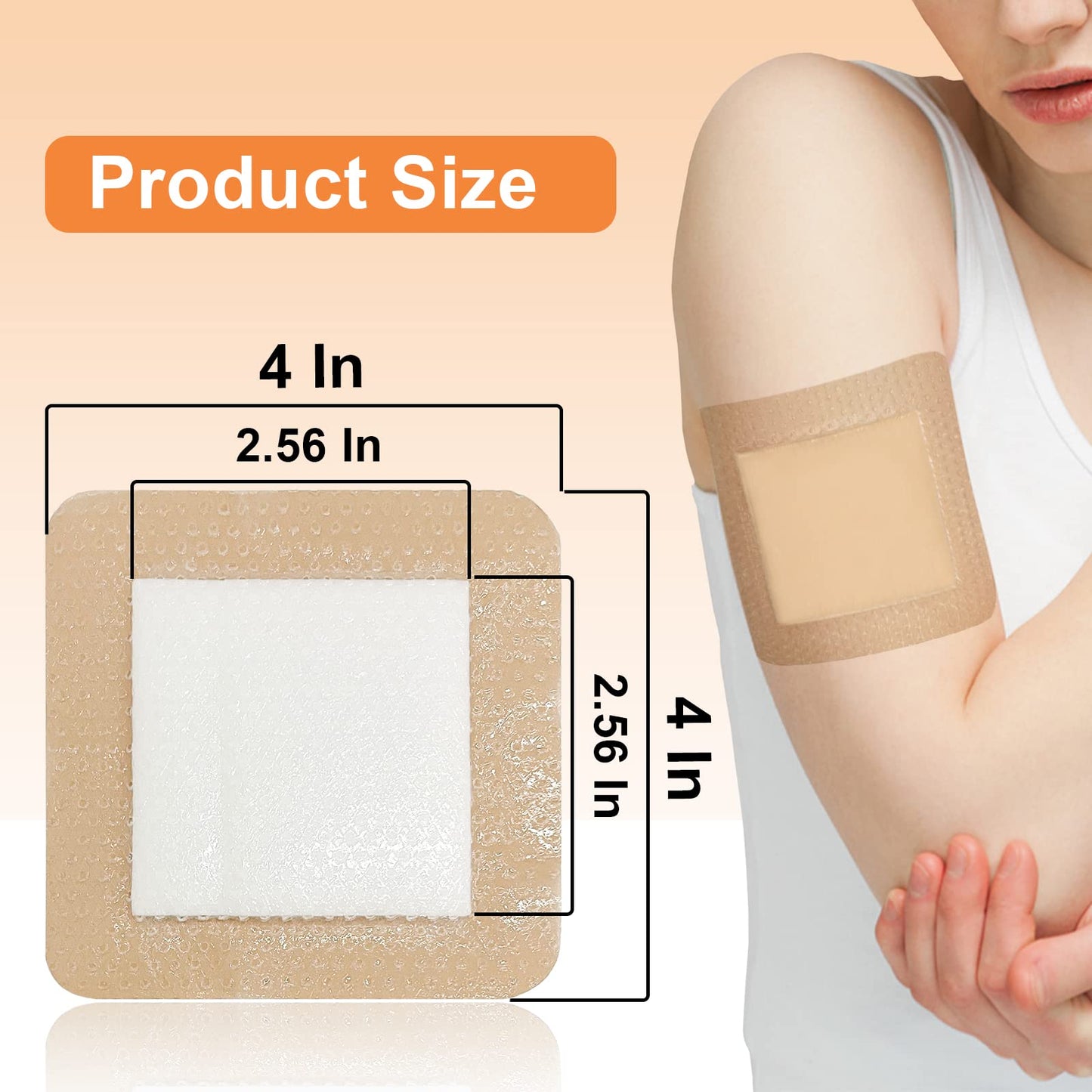 Carbou Silicone Foam Dressing with Adhesive Gentle Border