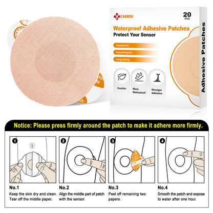 Carbou CGM Patch for Libre 2/3 & G7, 20 Pack
