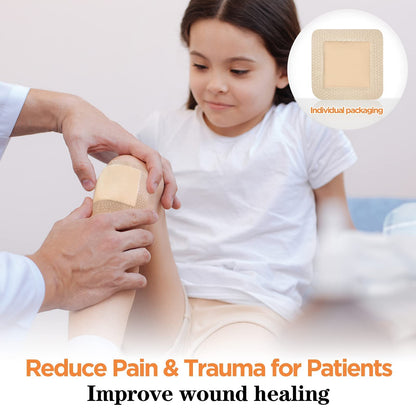 Carbou Silicone Foam Dressing with Adhesive Gentle Border