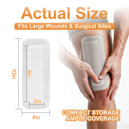 Carbou Island Wound Dressing with Bordered, 4in x 10in