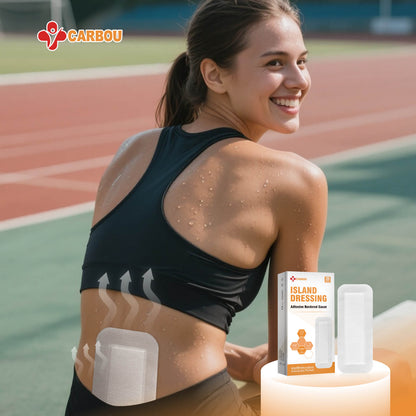 Carbou Island Wound Dressing with Bordered, 6in x 6in