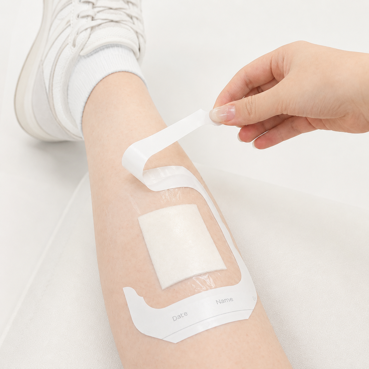 how to use transparent film Dressing：step 2